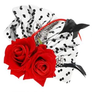 Garneck Pince &agrave; Cheveux Mariage Voile et Dentelle &Eacute;pingles Plume Rose pour Femme et Fille Accessoire Coiffure F&ecirc;te et Halloween (Eerstra, neuf)