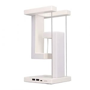 Lampe de Bureau &agrave; L&eacute;vitation Magn&eacute;tique, Veilleuse de Chargeur de T&eacute;l&eacute;phone sans Fil &agrave; L&eacute;vitation Flottante avec 3 Luminosit&eacute;s, Lumi&egrave;re de D&eacute;coration de Chevet &agrave; Commande Tactile (hightseck, neuf)