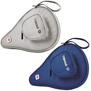 Tibhar Hong Kong Housse pour raquette de tennis de table avec compartiment pour balles de tennis de table pour jusqu'à 2 raquettes de tennis de table Gris marine (TopSpeed Tischtennis Vertriebs GmbH, neuf)