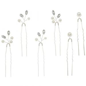 LIFKOME 6 Pcs Perle Peigne Inséré À La Main Barrettes De Perles Mariée Mariage Épingle À Cheveux En Forme De U Épingle À Cheveux De Mariage Perle Épingle À Cheveux Pinces À Cheveux De (hdybs, neuf)