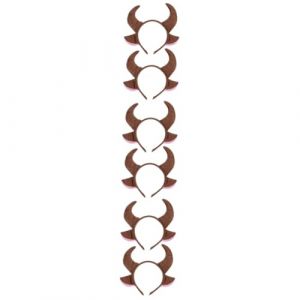 SOIMISS 6pièces Bandeaux Animaux Avec Cornes De Taureau Pour Halloween Accessoires De Cosplay Festif Pour Adultes (Star-wish, neuf)