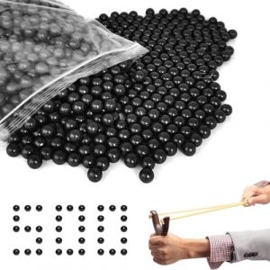 500 Pi&egrave;ces Boules de Boue pour Fronde, Munitions pour Fronde 9 mm, Biod&eacute;gradables Balle de Slingshot Clay Balls Fonctionne avec n'importe Quelle Fronde（Noir） (QieErXiShangMao, neuf)
