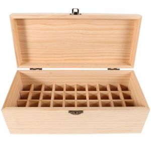 ULTECHNOVO Bo&icirc;te de Rangement en Bois de Pin pour Huiles Essentielles 40 Compartiments Support D&eacute;coratif Compact pour Flacons Coffret Aromath&eacute;rapie pour Maison et Spa (Chad Bi, neuf)