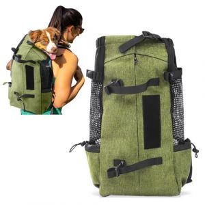 PETCUTE Sac à Dos pour Chien Randonnée Sac a Dos de Transport pour Chat Chien Respirant Double Sac à Dos pour Moyen Animaux jusqu'à 10 kg Vert Herbe (ZHI-INNOVATIVE LTD, neuf)
