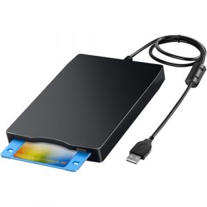 Lecteur de disquette externe USB 3,5" USB 1,44 Mo FDD portable pour PC Windows/XP/7/8/10/11 Plug and Play (ZHHSUNY, neuf)