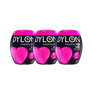 Dylon Lot de 3 capsules de teinture pour machine Rose passion 350 g (The Quilted Bear Ltd, neuf)