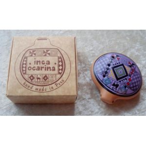 Flûte inca Ocarina, traditionnelle du Pérou, issue du commerce équitable, violette (Carved Culture, neuf)