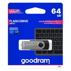 GoodRam Cl&eacute; USB 64Go Twister 3.0 Noir (TP toner partner, neuf)