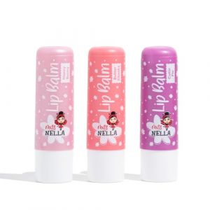 Miss Nella set of 3 Hypoallergenic children Lip Balms- HONEY BUNNY, SWEET CHEEKS & CUTIE PIE, Non Toxic Make Up for kids, perfect for those with sensitive skin. (OMG Marketing Ltd, neuf)