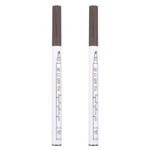 Homoyoyo Lot De 2 Crayons &agrave; Sourcils Waterproof 4 Pointes Micro-fourchette Chestnut Imperm&eacute;able Maquillage Sourcils Naturels Usage Quotidien (S Wisdom HF, neuf)