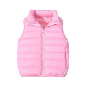 Doudoune Sans Manche Enfant Garçons Fille Duvet Hiver Matelassé Veste à Capuche Gilet Couleur Unie DéContractée D'Extérieur Chaud Gilets à Capuche Avec Zippée Manteau En Duvet Sans (RD2, 5-6 Years) (Principal-LIKE, neuf)