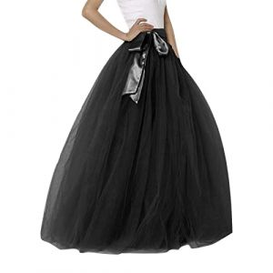 PINTUTU Jupe Longue Tulle Femme Vintage Jupes Tulles Deguisement Tutu de Danse Jupe Tutu Bouffante Adulte Jupon Long Mariage Princesse Tutu Ballet Classique Mariage Cadeau Femme (PINTUTU SEXY, neuf)