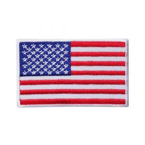 BeBuz &Eacute;cusson brod&eacute; drapeau de tous les pays (4,5 x 3 cm) &agrave; thermocoller ou &agrave; coudre, pour veste, sac &agrave; dos, chapeau, loisirs cr&eacute;atifs (&Eacute;tats-Unis) (All We Supply, neuf)