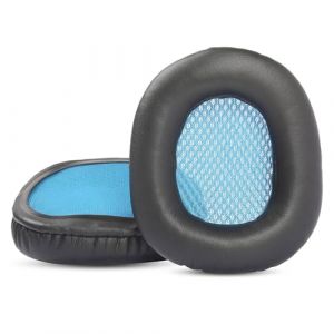 HTINDUSTRY Coussinets d&rsquo;Oreille Compatible avec Sades SA810 Gaming Casques d'&eacute;coute Oreillettes et Coussinets avec Cuir prot&eacute;in&eacute; et Mousse &agrave; m&eacute;moire de Forme (HTINDUSTRY-EU, neuf)
