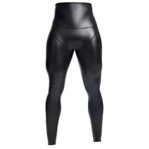 YOSUWOAI Legging effet mouillé brillant en cuir synthétique pour homme - Taille haute - Gaine abdominale - Collants de compression - Pantalon de sport - Collants de sport - Collants en cuir noir, O (LDeianp, neuf)