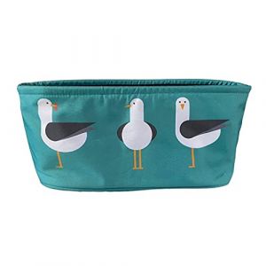 BundleBean - Organiseur de poussette – Sac de rangement pour poussette – Comprend une pochette à couches – Ajustement universel avec guidon pour n'importe quelle poussette ou poussette (mouettes) (BundleBean, neuf)