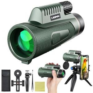 Ant Warrior Monocular, Monoculaires, T&eacute;lescope Monoculaire, 12x50 Monoculaire Prisme BAK4 et lentille FMC, Monoculaire Puissant, adapt&eacute; pour l'observation des Oiseaux et la randonn&eacute;e (Vert) (Ant Warrior, neuf)