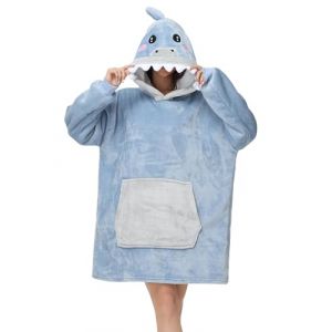 LATH.PIN Unisexe Sweat à Capuche Panda Pull Large Robe de Chambre Animal Microfibre Couverture Flanelle Panda Mignon Douce Epaisse Chaud avec Grandes Poches (Mescara, neuf)