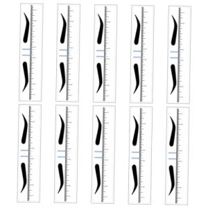 Didiseaon 10 Pièces Modèle De Sourcil Autocollant De Règle De Sourcil Pochoir De De Sourcil Outil De Positionnement Des Sourcils Étriers De Règle De Bricolage Outil De Mesure Pvc (Merkowski, neuf)
