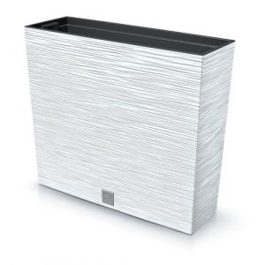 Tymar Jardini&egrave;re haute - Jardini&egrave;re d'ext&eacute;rieur - Protection visuelle - Rectangulaire - Pour l'ext&eacute;rieur - Blanc - 58 x 18 x 50 cm (Tymar, neuf)