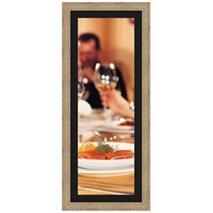 Cadres Photos pêle mêle multivues Noir 1 Photo(s) 25x75 Passe Partout, Cadre Photo Mural 30x80 cm Naturel Beige, 3.5 cm de Largeur (RK Cadres, neuf)