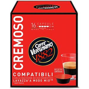 Caff&egrave; Vergnano 1882 Capsules de caf&eacute; cr&eacute;meux compatibles avec Lavazza A Modo Mio, 8 paquets de 16 capsules (total 128) (L'Emporio del Caff&egrave; srl, neuf)