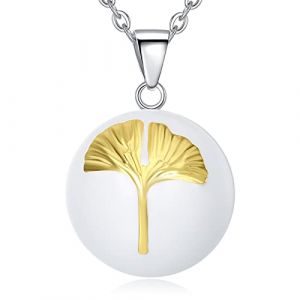 AEONSLOVE Collier Bola Grossesse Pendentif Ginkgo Biloba Collier Femmes Enceinte Future Maman Bijoux Bola Mexicains (Aeonslove, neuf)