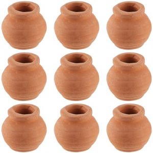 GORGECRAFT 10 Pots Miniatures en Argile pour Jardini&egrave;re Mini Pots de Fleurs en Terre Cuite pour Plantes Succulentes pour Jardin de F&eacute;es Bricolage D&eacute;coration de Rebord de Fen&ecirc;tre Cr&egrave;che Cadeaux (GORGECRAFT FR, neuf)