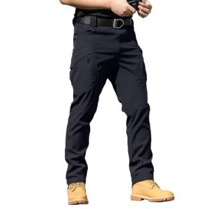 Pantalon Tactique Homme Cargo Treillis Militaire Randonnée Chasse Pantalon de Travail Pantalon Cargo Homme Tactique Combat Stretch Extensible Séchage Rapide (Pas de Ceinture) (PINTUTU SEXY, neuf)