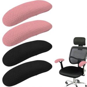 QEXUJOW Housses de fauteuils,Ensemble de 4 housses de protection pour accoudoirs de chaises de bureau pivotantes et de chaises d'&eacute;tude (jianxinzhao, neuf)