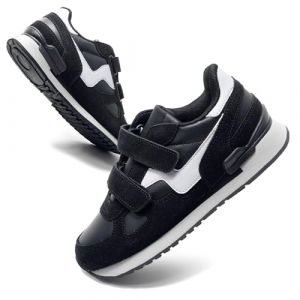 JOMIX Basket Scratch Femme Homme Chaussures de Course Tennis Femme Baskets Homme Respirant Confortable en Cuir (Noir, 38) (JOMIX EUROPE, neuf)