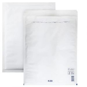 Netuno 10 enveloppes &agrave; bulles d'air K/20 370x480mm enveloppe bulle blanche pochettes blanche d'expedition rembourr&eacute;e matelass&eacute;e emballage ind&eacute;chirable enveloppe d'exp&eacute;dition recycl&eacute;e avec film &agrave; air (netuno, neuf)