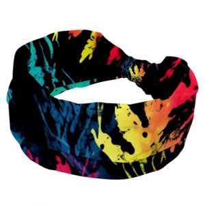 RODAILYCAY Bandeaux pour femmes et filles, motif abstrait, empreintes de pattes de chien, chat, bandeau tendance torsadé, large bandeau, accessoires pour cheveux (ocenuttldat, neuf)