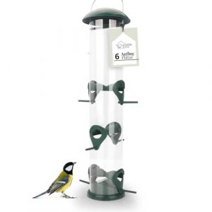 WILDLIFE HOME K&ouml;rner Mangeoire pour oiseaux I 40 cm avec 6 endroits d'approche I Station d'alimentation &agrave; suspendre pour oiseaux sauvages Grains Silo d'alimentation (G&ouml;rges Naturpharma GmbH, neuf)