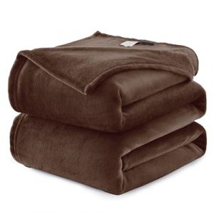 WAVVE Plaid Couverture Polaire Flanelle en Microfibre, Jeté de Canapé 220x240 Brun, Couverture lit Jete de Canape 2 Personnes, Plaid Fourrure Grand Chaud et Doux en Peluche (Wavve EU, neuf)