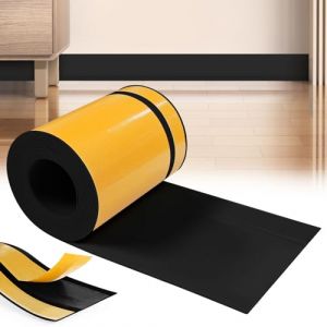 YushengTai Plinthe pvc, Noir 80 mm x 20 mm x 3m Plinthe Souple Autoadhésive Plinthe, Plinthe PVC Souple, Plinthe Adhesive, Convient pour la Salle de Bain et la Cuisine (Noir) (YUSHENGTAI, neuf)