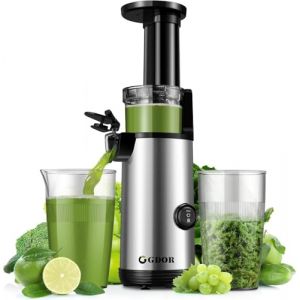 GDOR Extracteur de Jus Compact Extracteur de Jus de Fruits et L&eacute;gumes Facile &agrave; Nettoyer Juicer Machine Faible Bruit Juicer Puissant Rendement &eacute;lev&eacute; en Gus Extracteur Jus 600ml Brosse Incluse Sans BPA (qingwanjian, neuf)
