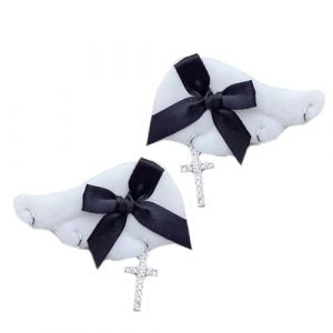 JSGHGDF 1 paire de barrettes à cheveux élégantes en forme d'aile avec pendentif en forme de croix pour femme et fille (guangzhoushiyicongdianzikejiyouxiangongsi, neuf)