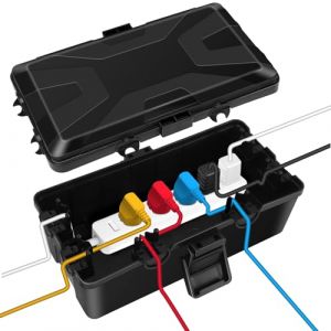 Boîte à Câbles étanche Boîte électrique étanche, Protection Prise Electrique Exterieure Etanche IP54 pour Rallonge, Prises de Jardin, Minuterie Extérieure (26.1cm x 15cm x 9.4cm) (shuofengtech, neuf)