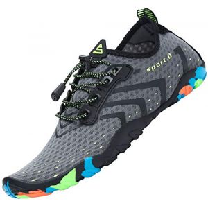 SAGUARO Chaussures Aquatiques Homme Femme Chaussure de Plage Chaussure Eau Chaussette Aquatique pour Baignade Natation Surf, Gris GR.36 (Baostyleshop, neuf)