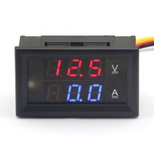 ARCELI 100174 Multim&egrave;tre Num&eacute;rique Double Affichage &agrave; LED Voltm&egrave;tre DC 4.5V &agrave; 30V Amp&egrave;rem&egrave;tre 0 &agrave; 50A Tension Courant Compteur Volt Amp Moniteur de Panneau pour Moteur De Voiture Auto (QC EU, neuf)