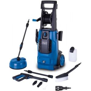Scheppach Nettoyeur Haute Pression &eacute;lectrique HCE2600x | avec Accessoires, r&eacute;servoir de Nettoyage et Enrouleur de Tuyau int&eacute;gr&eacute; |180 Bars | Puissance 2400 W | Tuyau Haute Pression 5 m | D&eacute;bit 480 l/h (Practixx Germany, neuf)