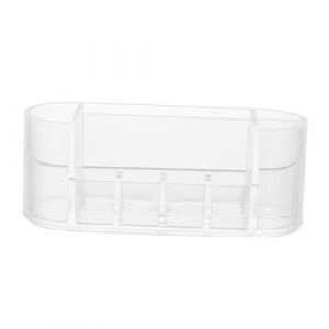 DEARMAMY 1 Pi&egrave;ce Organisateur de Pinceaux de Maquillage Transparent Bo&icirc;te de Rangement avec Grilles Multiples pour Cosm&eacute;tique et Accessoires pour Bureau et Maison (Liiane, neuf)