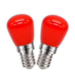 Ruiandsion Ampoule LED E14 220V ampoules de réfrigérateur remplacement pour l'appareil réfrigérateur Cooker Hood, Rouge (Pack de 2) (Ruiandsion, neuf)