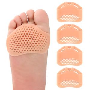 Lot de 4 Coussinets Métatarsiens Anti-Échauffement/Douleur, Coussinet Plantaire Gel Coussin, Coussinet D'avant-Pied, Coussinets de Pieds En Gel Silicone Souple Pour Homme Et Femme Soulager La Douleur (STOREMOSELLI, neuf)