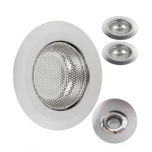 Cr&eacute;pine de vidange, Jeu de 3, &Oslash; 115 mm, Convient aux drains de &Oslash; int&eacute;rieur 74 mm, d&eacute;passe de 25 mm de Profondeur dans Le Bec, cr&eacute;pine d'&eacute;vier avec Ajustement optimis&eacute;, Grilles pour bonde de Baignoire (Your Day Mate, neuf)