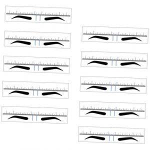 COLLBATH 10 Pièces Outil De Positionnement Des Sourcils Étriers De Règle De Bricolage Règle De Mesure Des Sourcils Modèle De Sourcil Pochoir De De Sourcil Pochoir Guide Sourcils Pvc (Murdoffi, neuf)