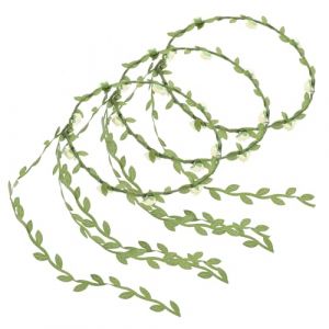 CANIGHT 3 Pi&egrave;ces Guirlande Bracelet Bandeaux Floraux Couronne De Cheveux Fleur Fille Accessoire De Cheveux Couronne Pour Cheveux Feuille Bandeau Couronne Bandeau Coiffe Couronne Mariage (ZORIYOI, neuf)