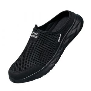 LOIJMK Chaussures pour homme, pantoufles l&eacute;g&egrave;res et respirantes, chaussures d&rsquo;int&eacute;rieur d&eacute;contract&eacute;es &agrave; enfiler, chaussures de jardin, chaussures de sport de marche, sabots plats en maille, chaussures (saneryi Discount Store, neuf)