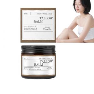 Crème hydratante et adoucissante pour le visage et le corps à base de saindoux – Hydratation intense, absorption rapide, texture non grasse, crème naturelle légère et nourrissante pour (1pcs) (TXYUE, neuf)